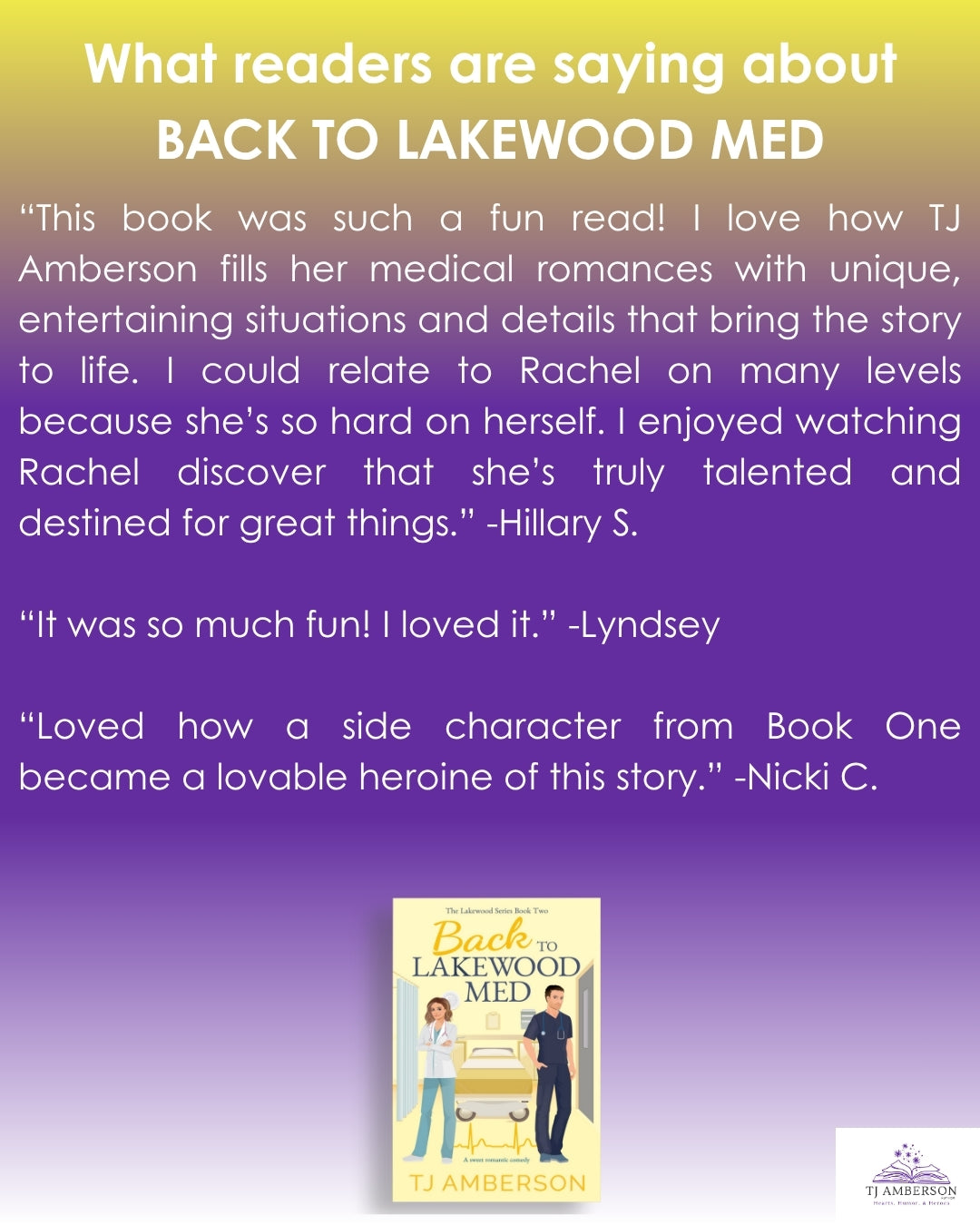 BACK TO LAKEWOOD MED (The Lakewood Series Book Two) by TJ Amberson - eBook
