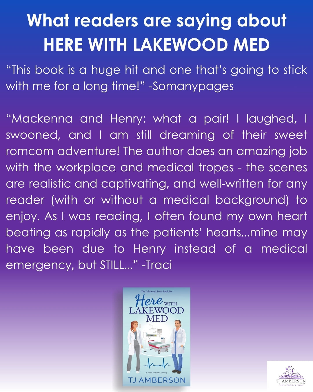 HERE WITH LAKEWOOD MED (The Lakewood Series Book Six) by TJ Amberson - paperback