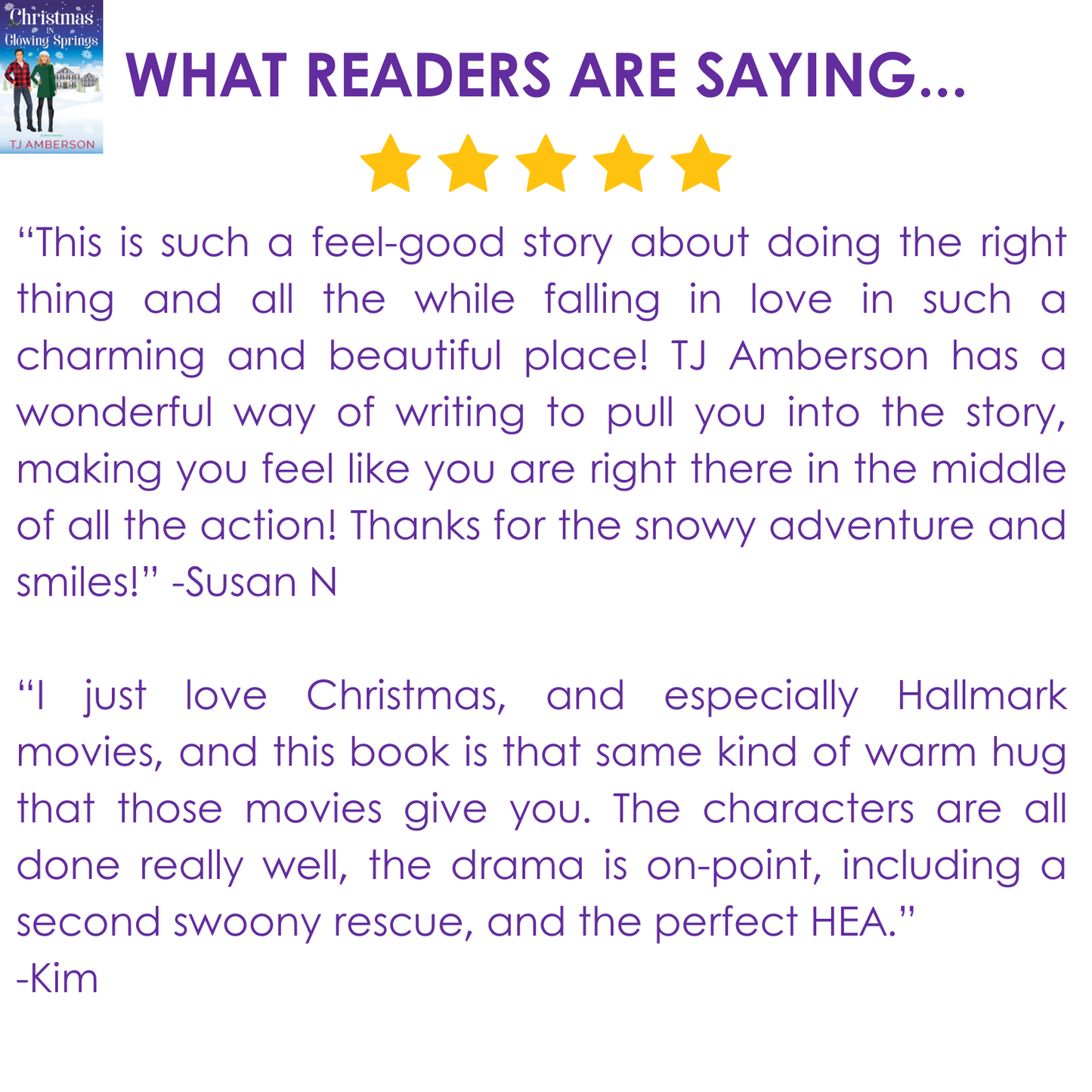 CHRISTMAS IN GLOWING SPRINGS by TJ Amberson - eBook
