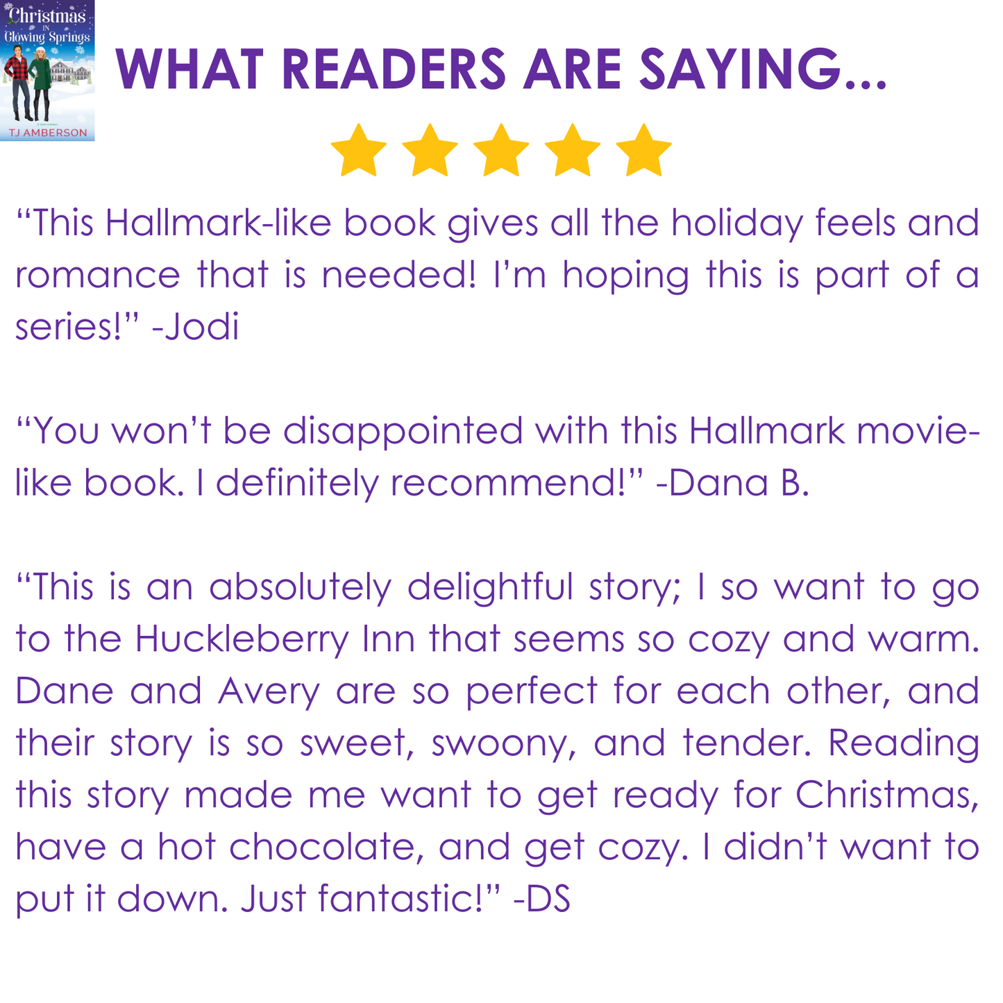 CHRISTMAS IN GLOWING SPRINGS by TJ Amberson - eBook