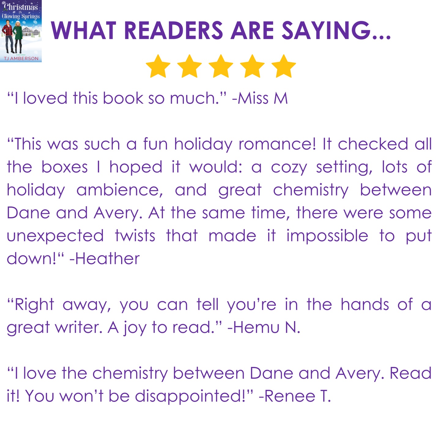 CHRISTMAS IN GLOWING SPRINGS by TJ Amberson - eBook