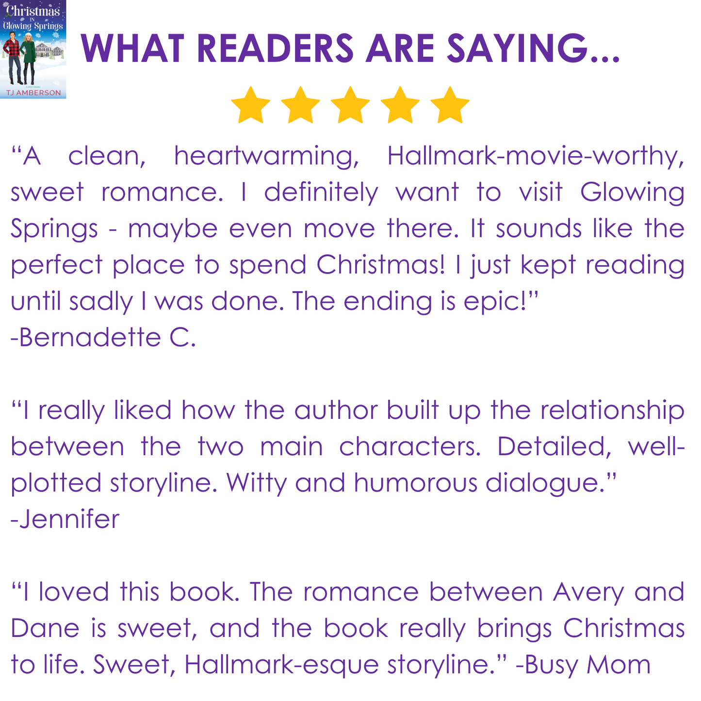 CHRISTMAS IN GLOWING SPRINGS by TJ Amberson - eBook