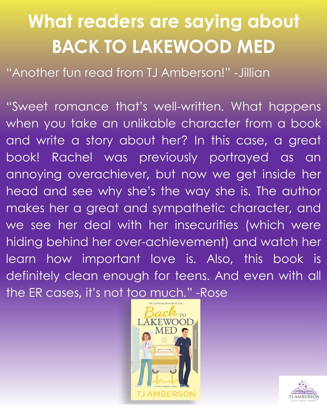 BACK TO LAKEWOOD MED (The Lakewood Series Book Two) by TJ Amberson - eBook