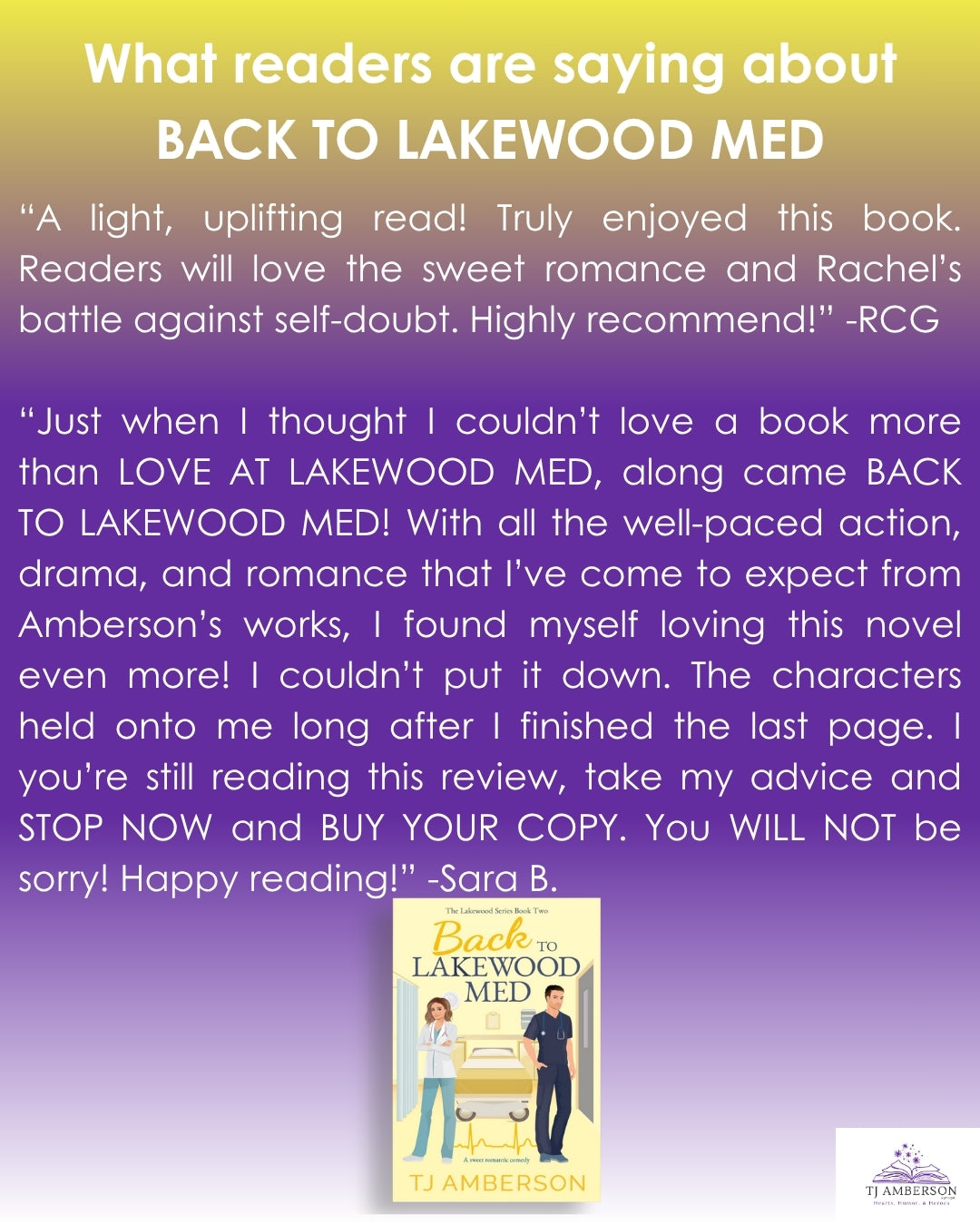 BACK TO LAKEWOOD MED (The Lakewood Series Book Two) by TJ Amberson - eBook