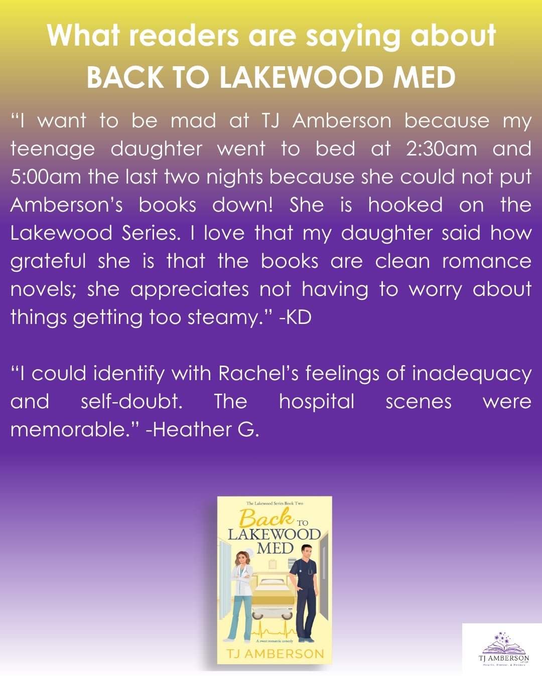BACK TO LAKEWOOD MED (The Lakewood Series Book Two) by TJ Amberson - eBook