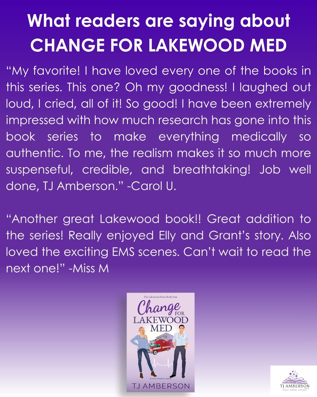 CHANGE FOR LAKEWOOD MED (The Lakewood Series Book Four) by TJ Amberson - eBook
