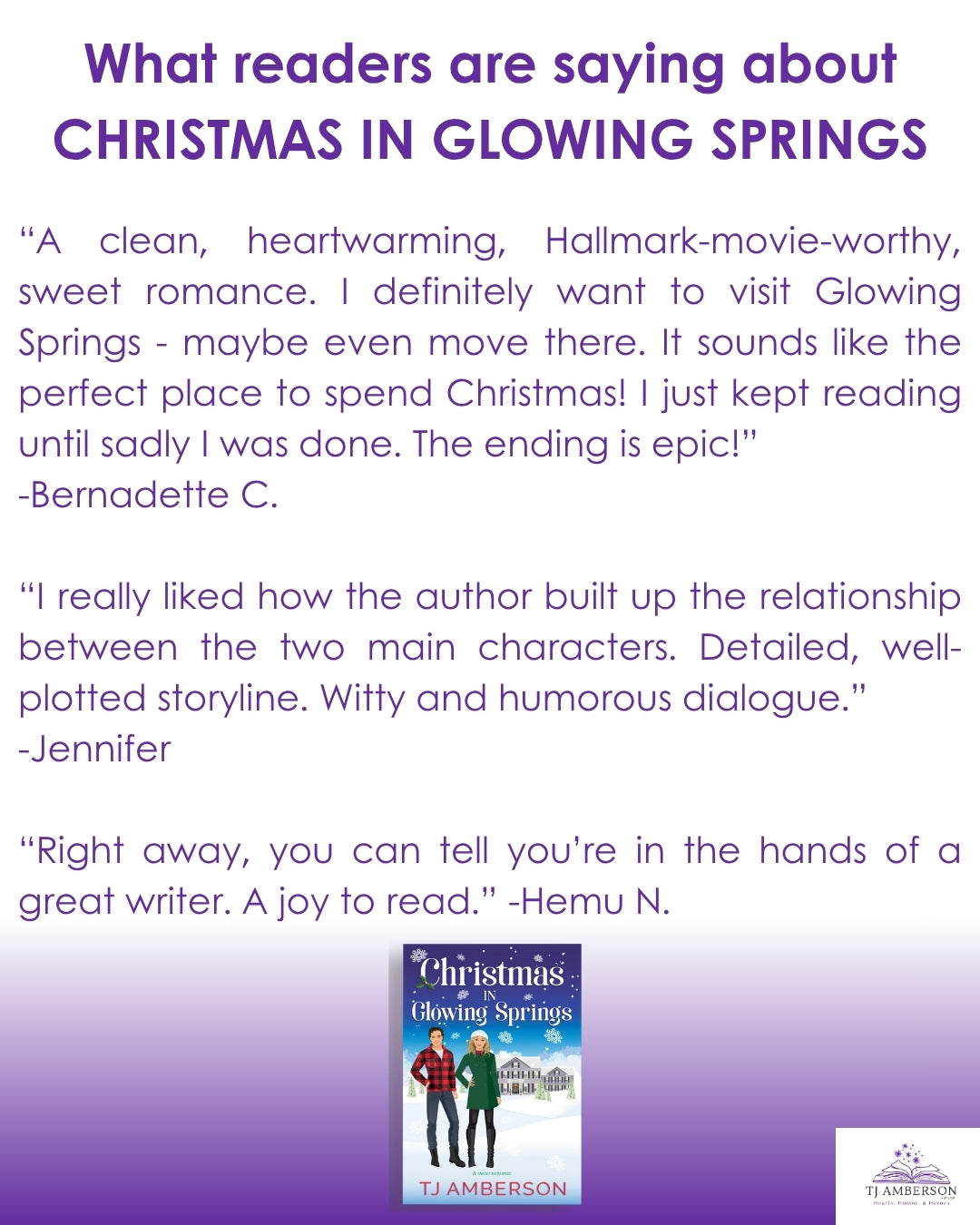 CHRISTMAS IN GLOWING SPRINGS by TJ Amberson - eBook