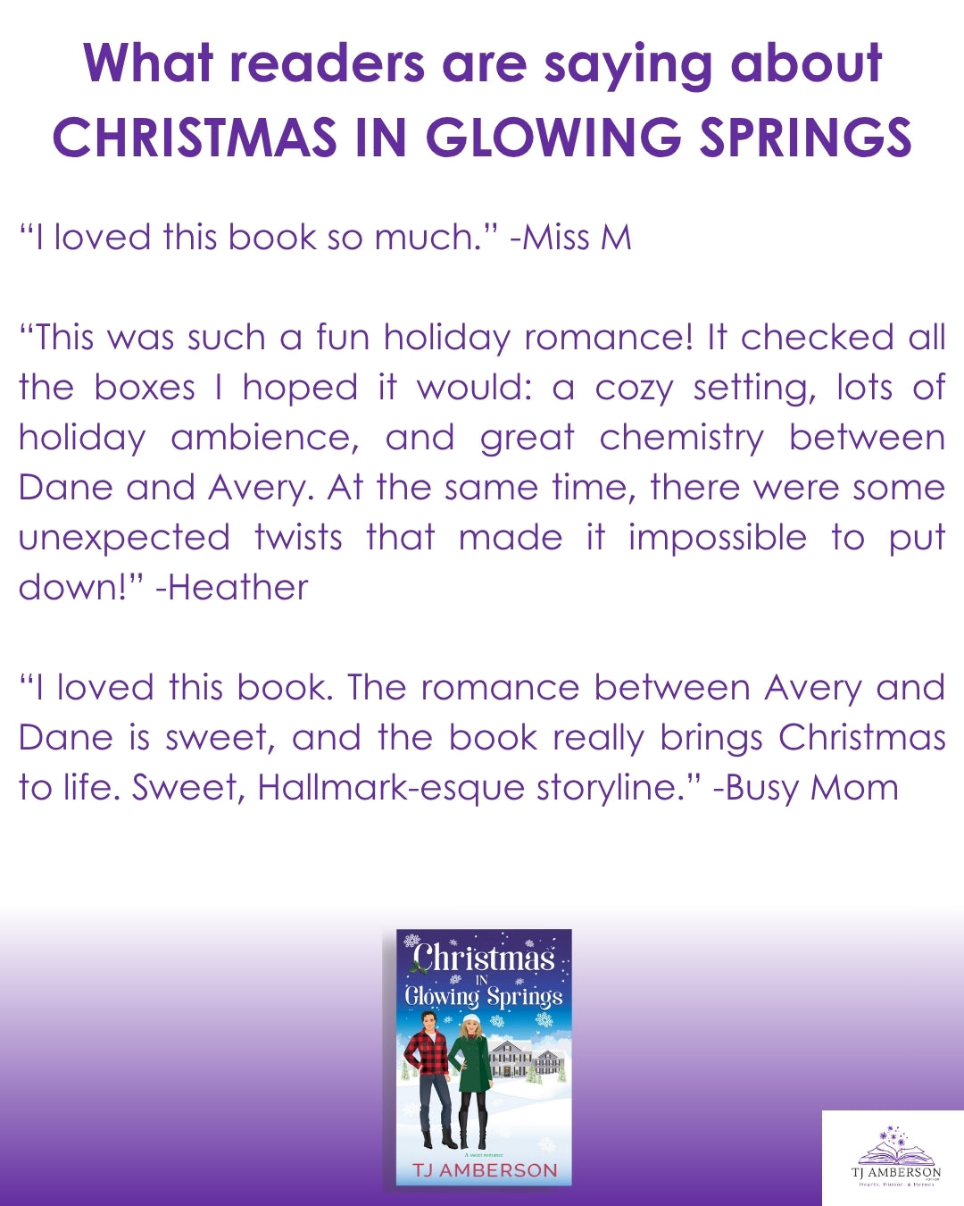 CHRISTMAS IN GLOWING SPRINGS by TJ Amberson - eBook