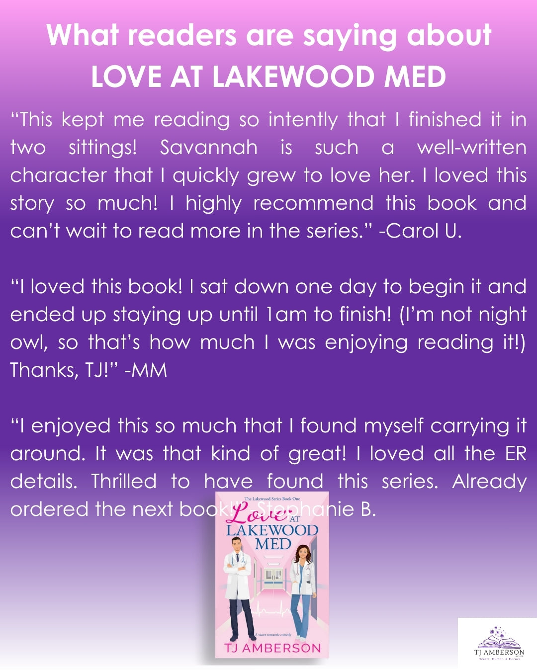LOVE AT LAKEWOOD MED (The Lakewood Series Book One) by TJ Amberson - eBook